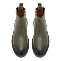 Dalila Yeşil Erkek Deri Bot