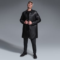 Damian Siyah Erkek Deri Kaban