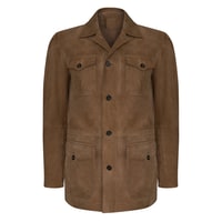 Damon Amber Erkek Süet Safari Ceket