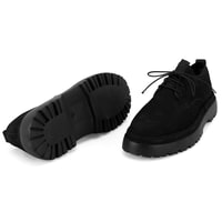 Davion Siyah Erkek Nubuk Deri Günlük Ayakkabı