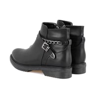 Dean Siyah Kadın Toka Detaylı Fermuarlı Bot