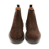 Denisa Kahve Erkek Yandan Lastikli Süet Deri Chelsea Bot