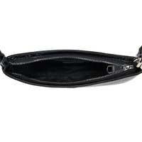 Deran Siyah Kadın Deri Kroko Baskılı Omuz Çantası