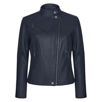 Destiny Lacivert Kadın Deri Ceket