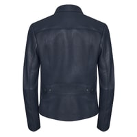 Destiny Lacivert Kadın Deri Ceket