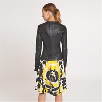 Deundria Kadın Fit Panelli Deri Ceket