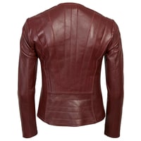 Deundria Kadın Fit Panelli Deri Ceket