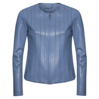 Deundria Kadın Fit Panelli Deri Ceket