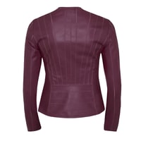 Deundria Kadın Fit Panelli Deri Ceket