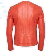 Deundria Kadın Fit Panelli Deri Ceket