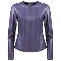 Deundria Kadın Fit Panelli Deri Ceket