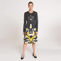 Deundria Kadın Fit Panelli Deri Ceket