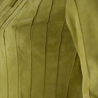 Deundria Yeşil Kadın Panelli Fit Süet Ceket