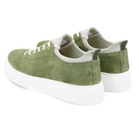 Donna Yeşil Erkek Spor Süet Deri Ayakkabı