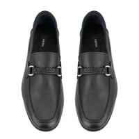 Drake Siyah Erkek Deri Loafer