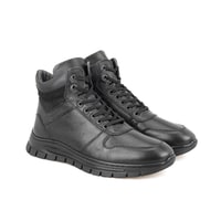 Duane Siyah Erkek Fermuarlı Deri Bot