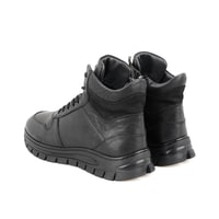 Duane Siyah Erkek Fermuarlı Deri Bot