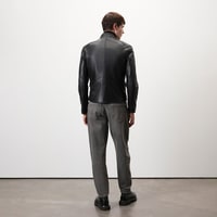 Dugan Siyah Erkek Deri Mont