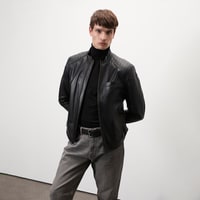 Dugan Siyah Erkek Deri Mont