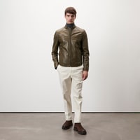 Dugan Yeşil Erkek Deri Mont