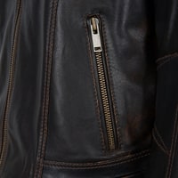 Edessa Gri Erkek Deri Mont