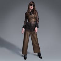 Ella Yeşil Kadın Deri Büstiyer