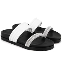 Emilo Beyaz Kadın DesaComfort Tabanlı Terlik