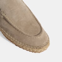 Erkek Bej Slip-On Süet Espadril 