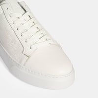 Erkek Beyaz Bağcıklı Deri Günlük Ayakkabı