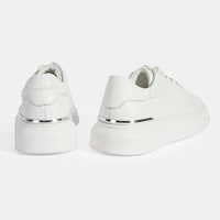 Erkek Beyaz Bağcıklı Deri Günlük Ayakkabı