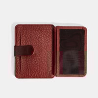Erkek Bordo Deri Kartlık