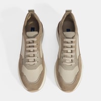 Erkek Gri Bağcıklı Deri Günlük Ayakkabı