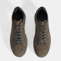 Erkek Gri Bağcıklı Nubuk Deri Günlük Ayakkabı