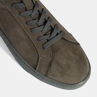 Erkek Gri Bağcıklı Nubuk Deri Günlük Ayakkabı