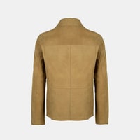 Erkek Hardal Gömlek Yaka Nubuk Ceket