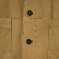 Erkek Hardal Gömlek Yaka Nubuk Ceket