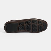 Erkek Kahve Bağcık Detaylı Slip-On Deri Loafer