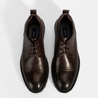 Erkek Kahve Bağcıklı Deri Günlük Ayakkabı