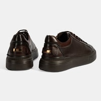 Erkek Kahve Bağcıklı Deri Günlük Ayakkabı