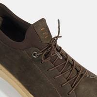 Erkek Kahve Bağcıklı Deri Günlük Ayakkabı