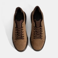 Erkek Kahve Bağcıklı Deri Günlük Ayakkabı