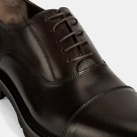 Erkek Kahve Bağcıklı Deri Klasik Ayakkabı
