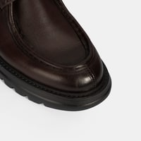 Erkek Kahve Bağcıklı Deri Klasik Ayakkabı