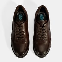 Erkek Kahve Bağcıklı Günlük Deri Ayakkabı