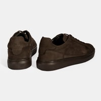 Erkek Kahve Bağcıklı Günlük Nubuk Deri Ayakkabı