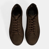 Erkek Kahve Bağcıklı Günlük Nubuk Deri Ayakkabı