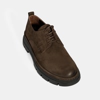 Erkek Kahve Bağcıklı Nubuk Deri Ayakkabı