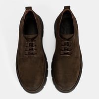 Erkek Kahve Bağcıklı Nubuk Deri Ayakkabı