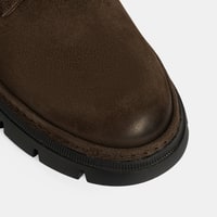 Erkek Kahve Bağcıklı Nubuk Deri Ayakkabı