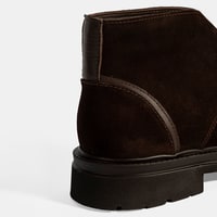 Erkek Kahve Bağcıklı Süet Bot